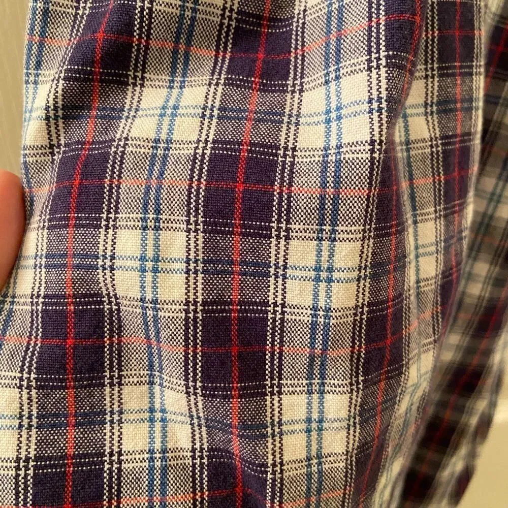 Vintage Oshkosh B'gosh Blue Plaid Overalls USA Vestbak Boys Size 18 Months